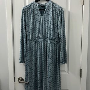 Ann Taylor Factory blue dot design dress